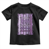 Purple Ribbon Alzheimers Caregiver Squad Gift Toddler T Shirt In This Family We Support Together
