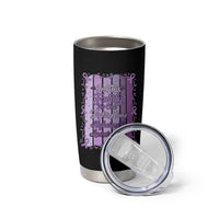Purple Ribbon Alzheimers Caregiver Squad Gift Tumbler Cup In This Family We Support Together