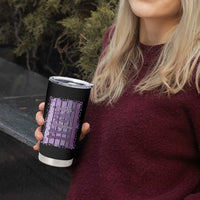 Purple Ribbon Alzheimers Caregiver Squad Gift Tumbler Cup In This Family We Support Together