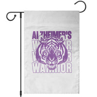 Alzheimer's Warrior Garden Flag Purple Tiger Ribbon Support Graphic