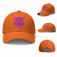 Alzheimer's Warrior Baseball Cap Purple Tiger Ribbon Support Graphic