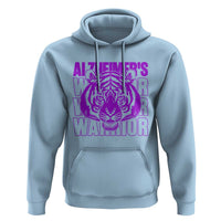 Alzheimer's Warrior Hoodie Purple Tiger Ribbon Support Graphic