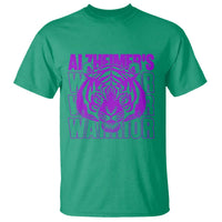 Alzheimer's Warrior T Shirt Purple Tiger Ribbon Support Graphic