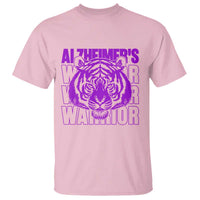 Alzheimer's Warrior T Shirt Purple Tiger Ribbon Support Graphic