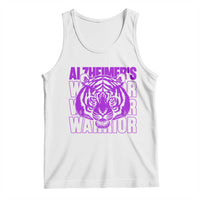 Alzheimer's Warrior Tank Top Purple Tiger Ribbon Support Graphic