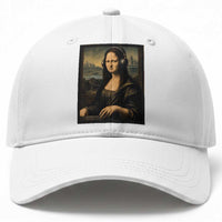Funny Mona Lisa Bass Face Baseball Cap Vintage DJ Producer Music Lover Gift