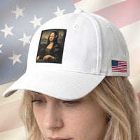 Funny Mona Lisa Bass Face Baseball Cap Vintage DJ Producer Music Lover Gift