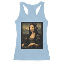 Funny Mona Lisa Bass Face Racerback Tank Top Vintage DJ Producer Music Lover Gift