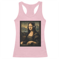 Funny Mona Lisa Bass Face Racerback Tank Top Vintage DJ Producer Music Lover Gift