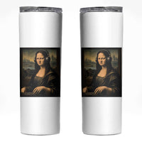 Funny Mona Lisa Bass Face Skinny Tumbler Vintage DJ Producer Music Lover Gift