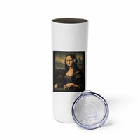 Funny Mona Lisa Bass Face Skinny Tumbler Vintage DJ Producer Music Lover Gift