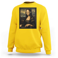 Funny Mona Lisa Bass Face Sweatshirt Vintage DJ Producer Music Lover Gift