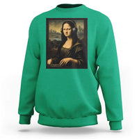 Funny Mona Lisa Bass Face Sweatshirt Vintage DJ Producer Music Lover Gift