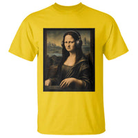 Funny Mona Lisa Bass Face T Shirt Vintage DJ Producer Music Lover Gift