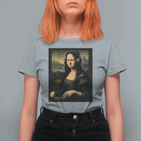 Funny Mona Lisa Bass Face T Shirt For Women Vintage DJ Producer Music Lover Gift