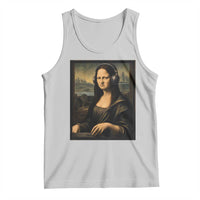 Funny Mona Lisa Bass Face Tank Top Vintage DJ Producer Music Lover Gift