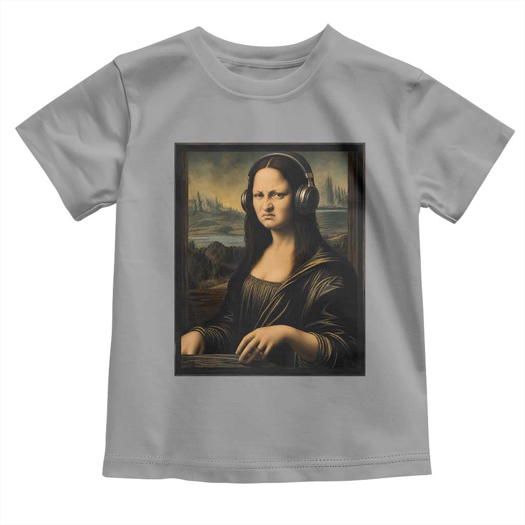 Funny Mona Lisa Bass Face Toddler T Shirt Vintage DJ Producer Music Lover Gift