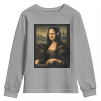 Funny Mona Lisa Bass Face Youth Sweatshirt Vintage DJ Producer Music Lover Gift