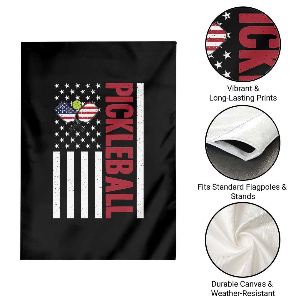 Pickleball Patriotic Garden Flag American Flag Sport Gift - Wonder Print Shop