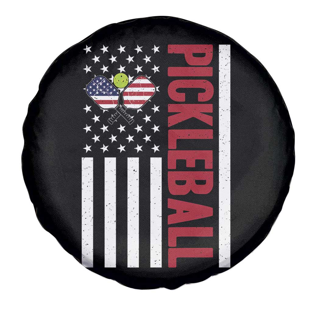 Pickleball Patriotic Spare Tire Cover American Flag Sport Gift - Wonder Print Shop