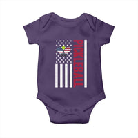 Pickleball Patriotic Baby Onesie American Flag Sport Gift - Wonder Print Shop