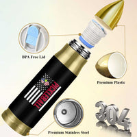 Pickleball Patriotic Bullet Tumbler American Flag Sport Gift
