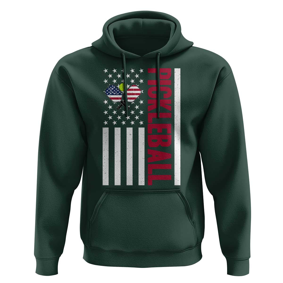 Pickleball Patriotic Hoodie American Flag Sport Gift - Wonder Print Shop