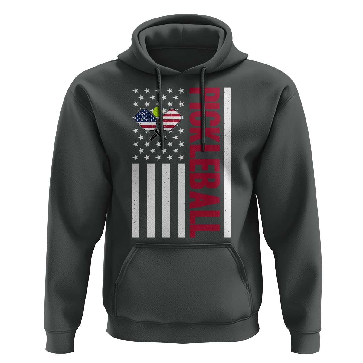 Pickleball Patriotic Hoodie American Flag Sport Gift - Wonder Print Shop