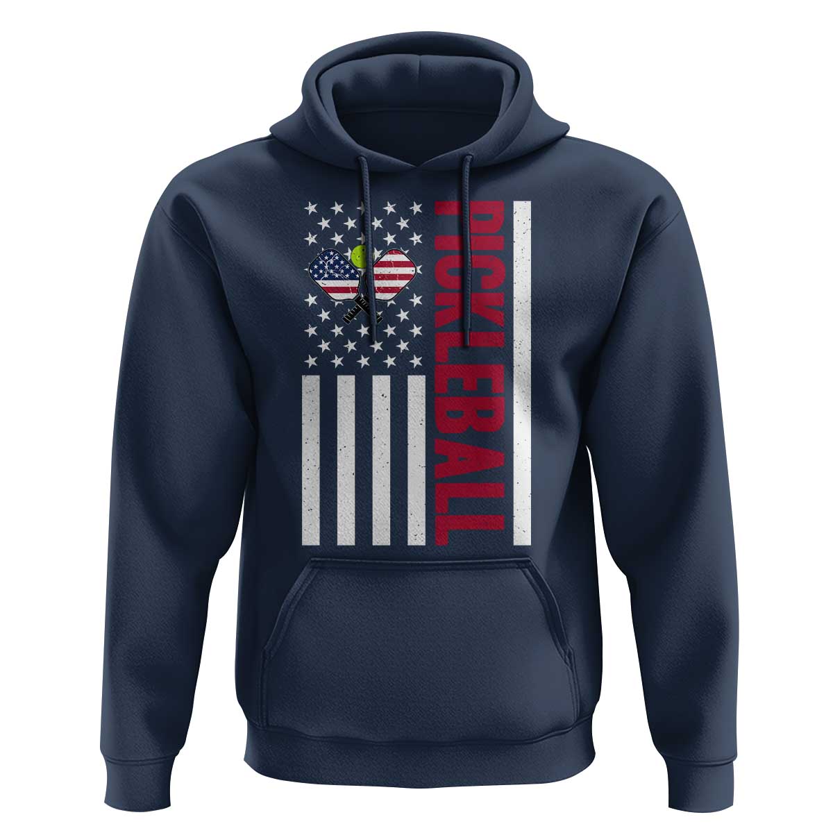 Pickleball Patriotic Hoodie American Flag Sport Gift - Wonder Print Shop