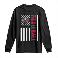 Pickleball Patriotic Long Sleeve Shirt American Flag Sport Gift - Wonder Print Shop