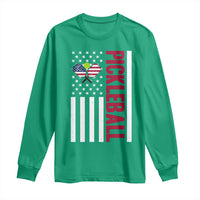 Pickleball Patriotic Long Sleeve Shirt American Flag Sport Gift - Wonder Print Shop