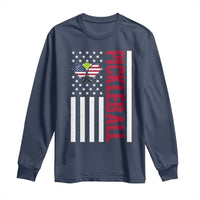 Pickleball Patriotic Long Sleeve Shirt American Flag Sport Gift - Wonder Print Shop