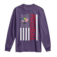 Pickleball Patriotic Long Sleeve Shirt American Flag Sport Gift - Wonder Print Shop