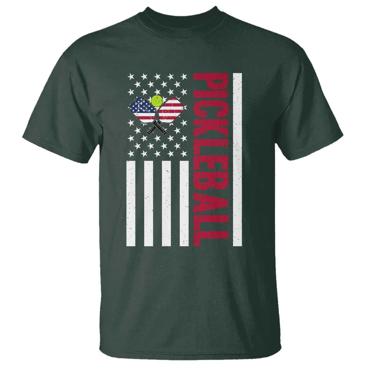Pickleball Patriotic T Shirt American Flag Sport Gift - Wonder Print Shop