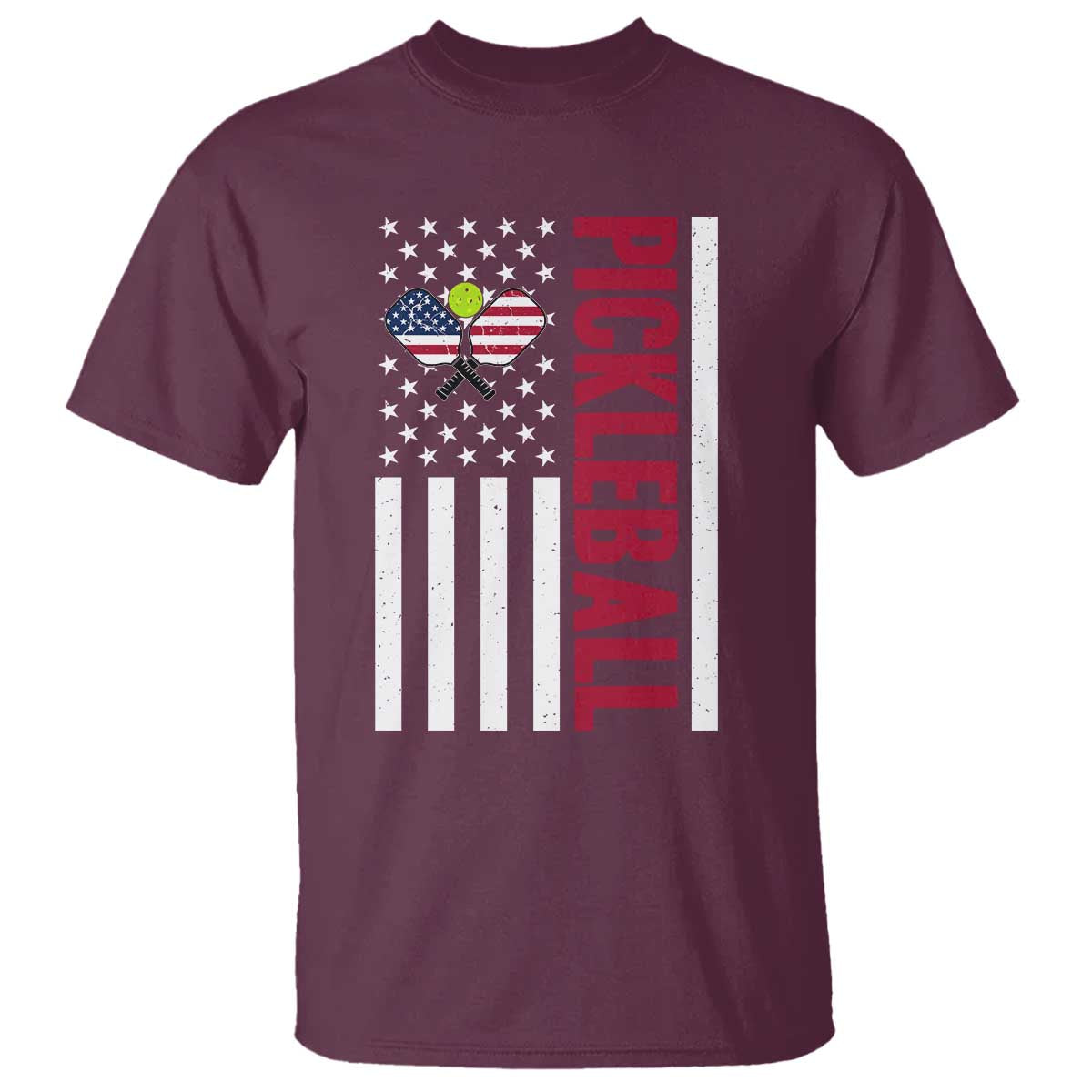 Pickleball Patriotic T Shirt American Flag Sport Gift - Wonder Print Shop