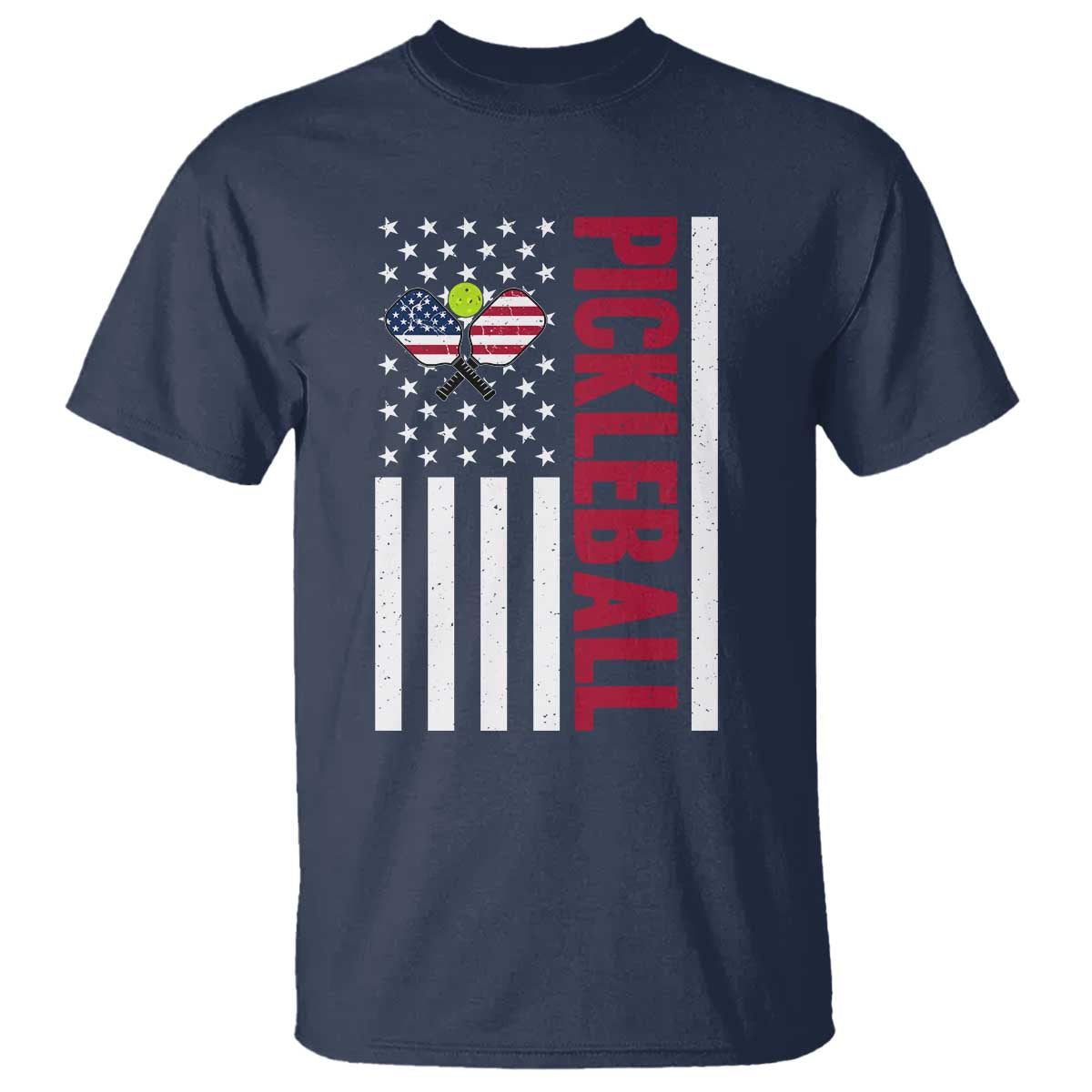 Pickleball Patriotic T Shirt American Flag Sport Gift - Wonder Print Shop