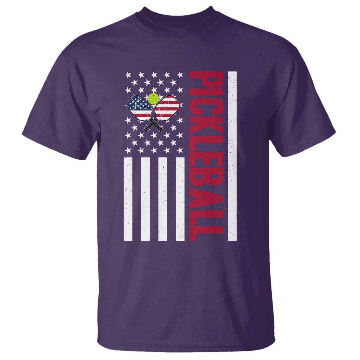 Pickleball Patriotic T Shirt American Flag Sport Gift - Wonder Print Shop