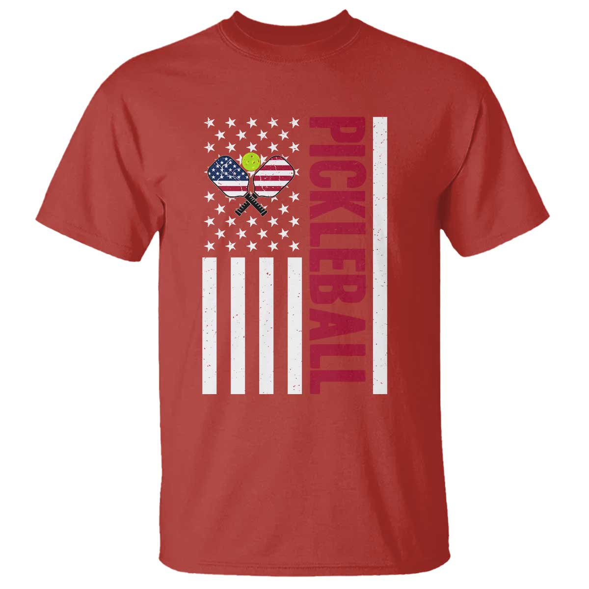 Pickleball Patriotic T Shirt American Flag Sport Gift - Wonder Print Shop