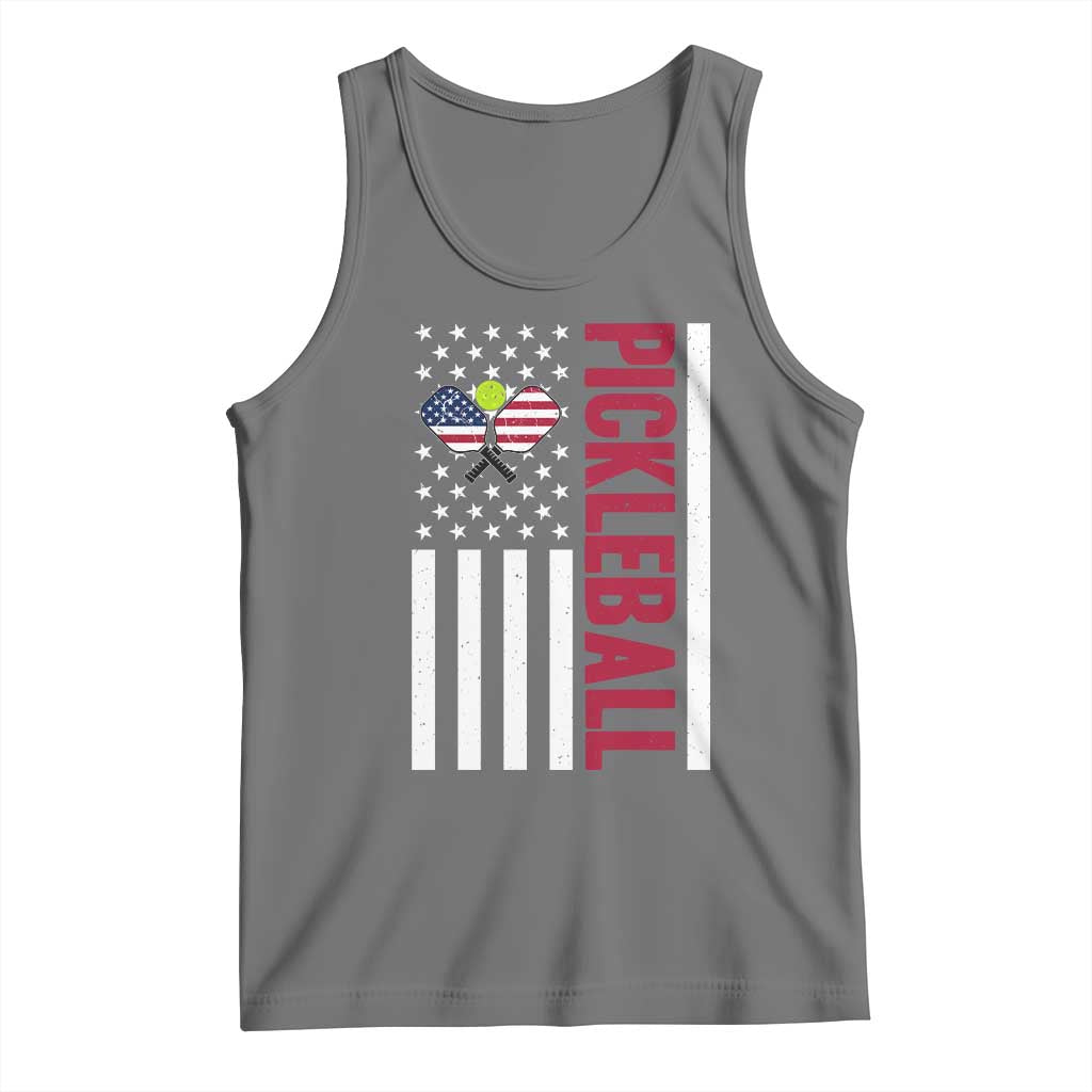 Pickleball Patriotic Tank Top American Flag Sport Gift - Wonder Print Shop