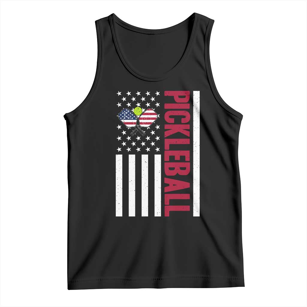 Pickleball Patriotic Tank Top American Flag Sport Gift - Wonder Print Shop