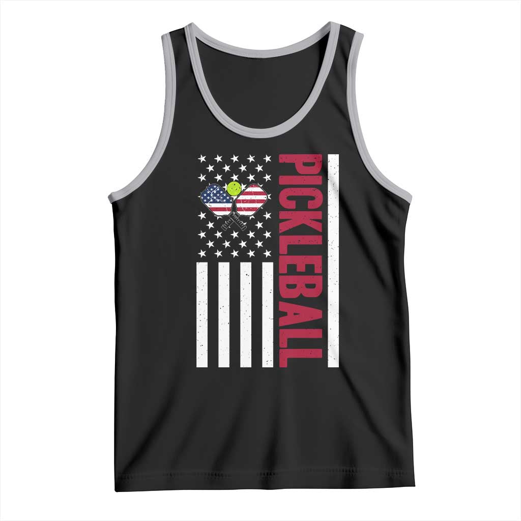 Pickleball Patriotic Tank Top American Flag Sport Gift - Wonder Print Shop