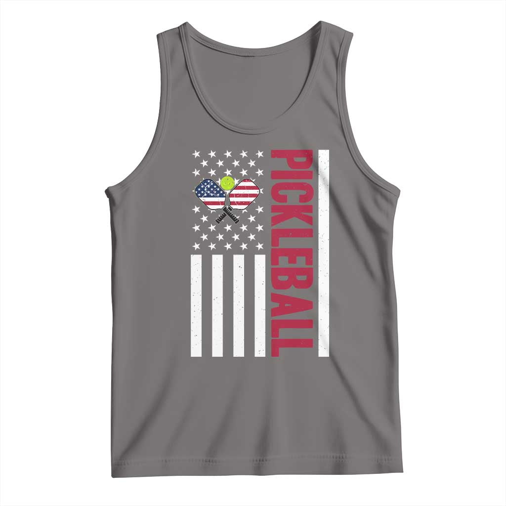 Pickleball Patriotic Tank Top American Flag Sport Gift - Wonder Print Shop