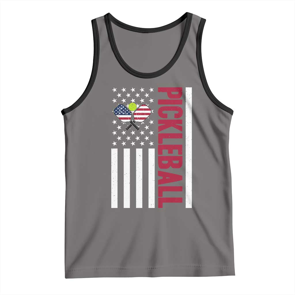 Pickleball Patriotic Tank Top American Flag Sport Gift - Wonder Print Shop
