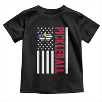 Pickleball Patriotic Toddler T Shirt American Flag Sport Gift - Wonder Print Shop