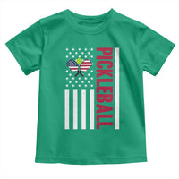 Pickleball Patriotic Toddler T Shirt American Flag Sport Gift - Wonder Print Shop
