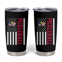 Pickleball Patriotic Tumbler Cup American Flag Sport Gift