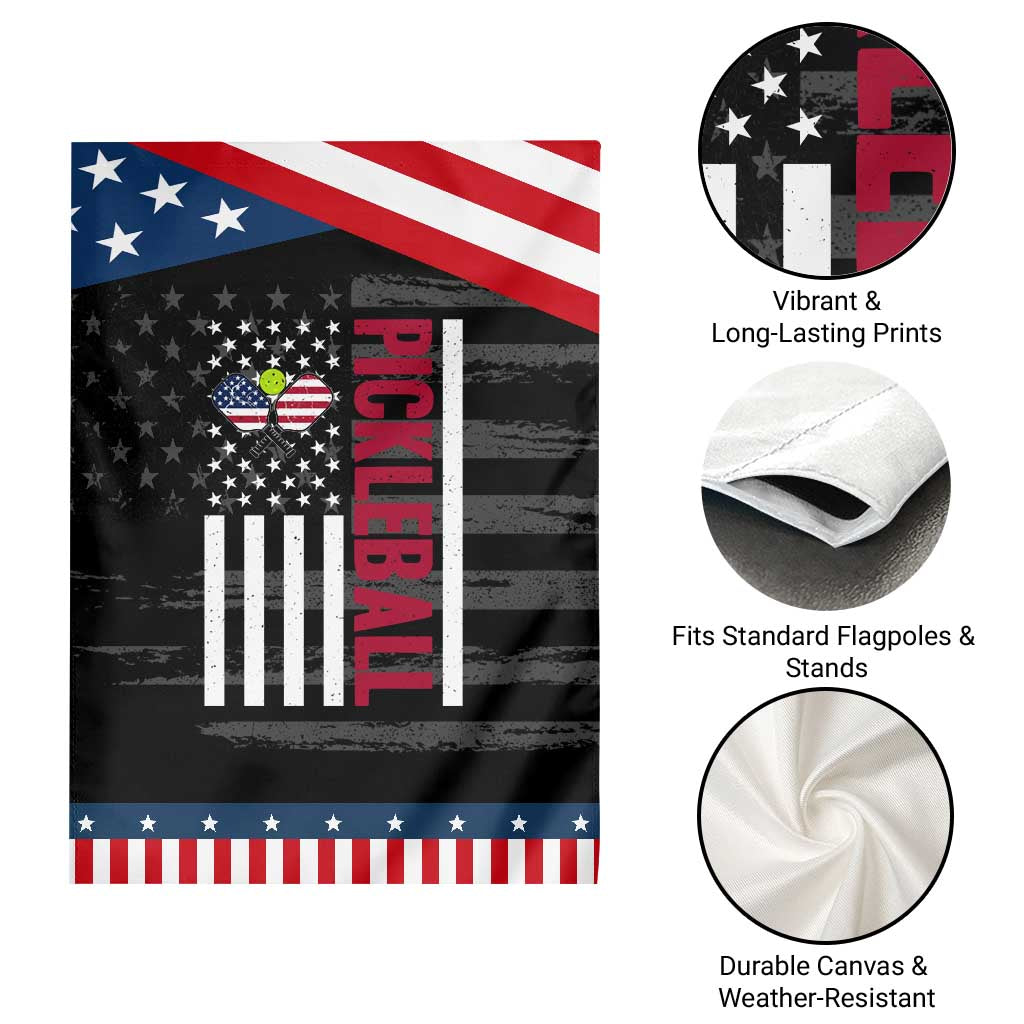 Pickleball Patriotic Garden Flag American Flag Sport Gift