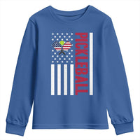 Pickleball Patriotic Youth Sweatshirt American Flag Sport Gift - Wonder Print Shop