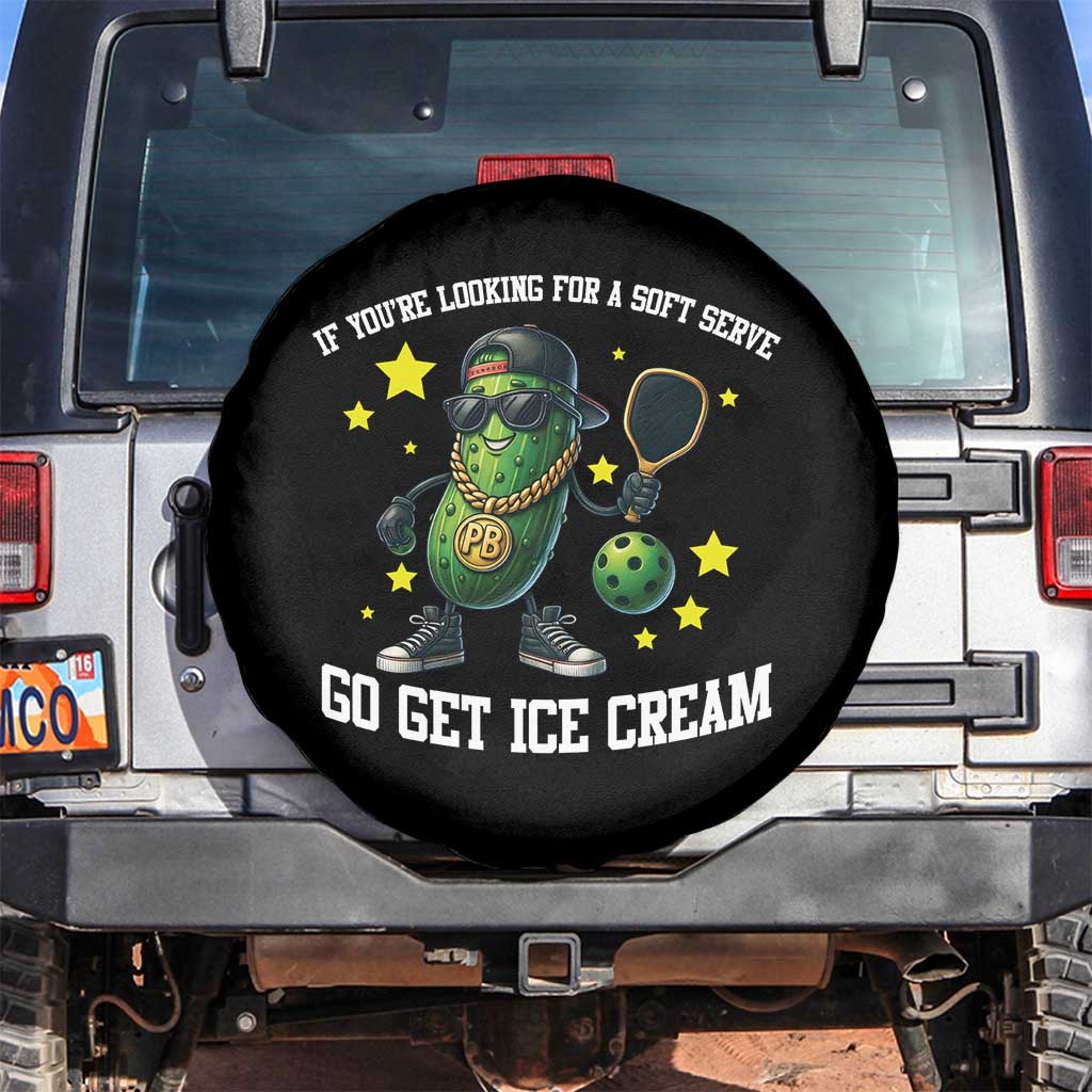 Funny Pickle Playing Pickleball Spare Tire Cover If You Want Soft Serve Eat Ice Cream - Wonder Print Shop