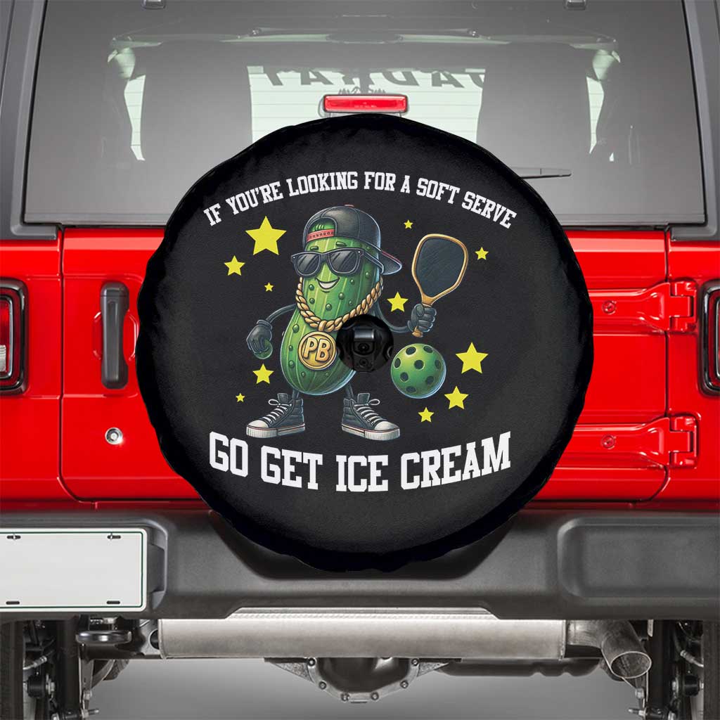 Funny Pickle Playing Pickleball Spare Tire Cover If You Want Soft Serve Eat Ice Cream - Wonder Print Shop